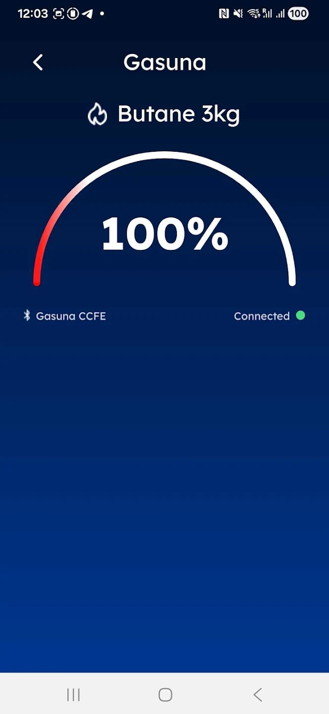 Gasuna mobile app at 100%